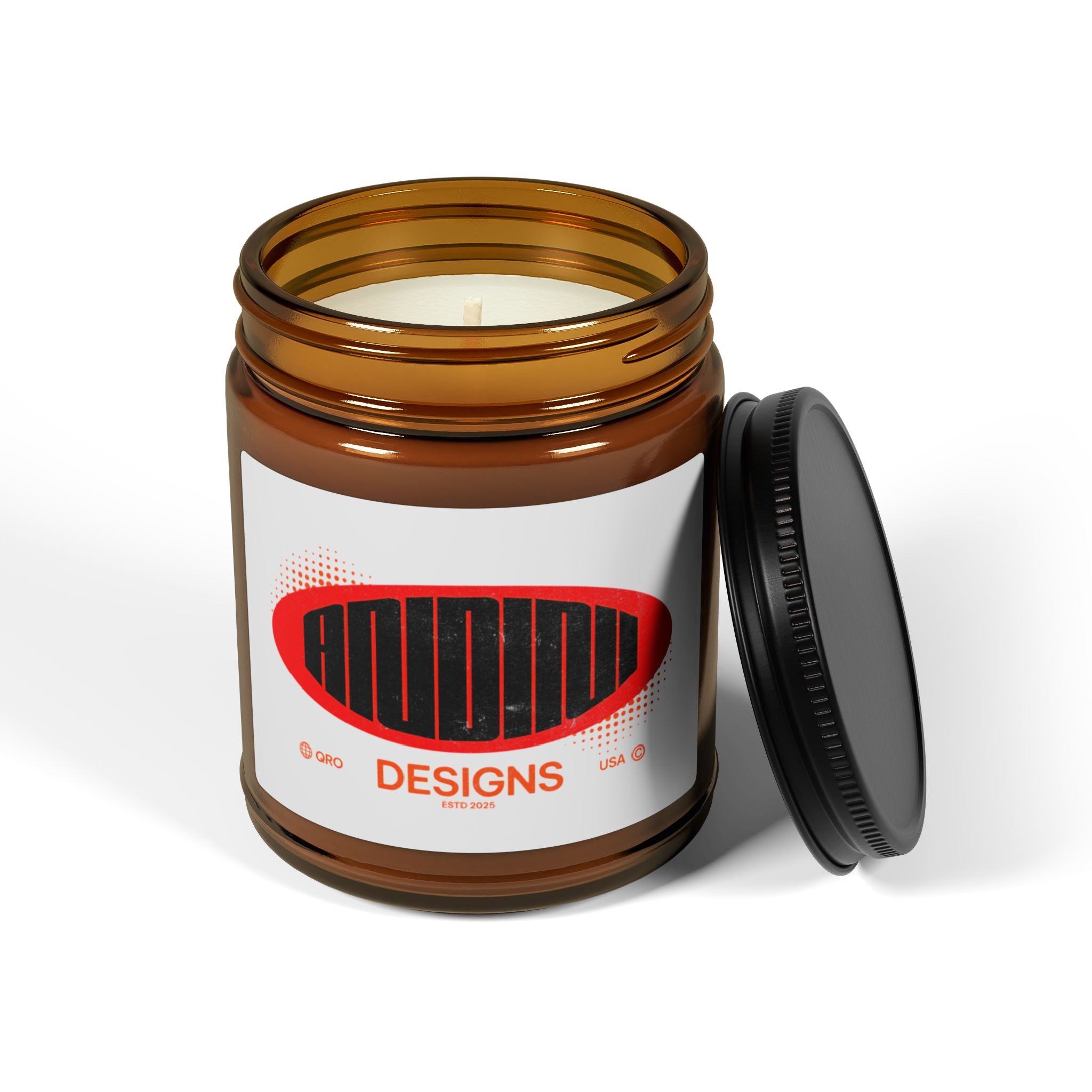 Scented Soy Candle (Multi-Size, Amber Jar)