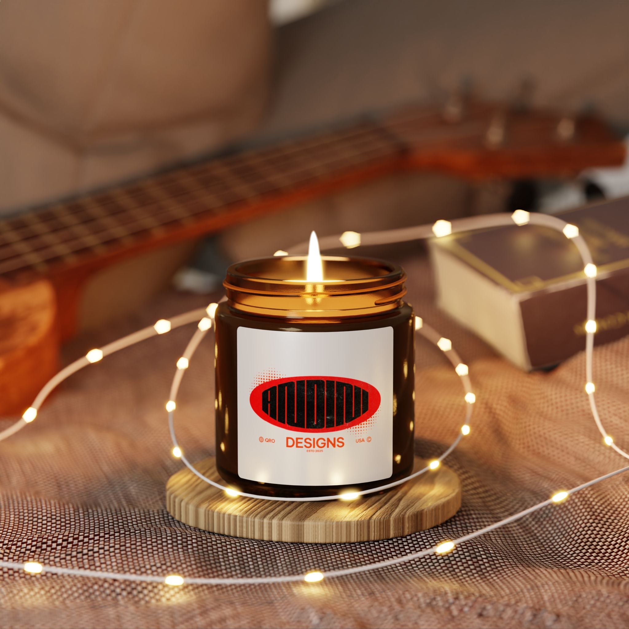 Scented Soy Candle (Multi-Size, Amber Jar)