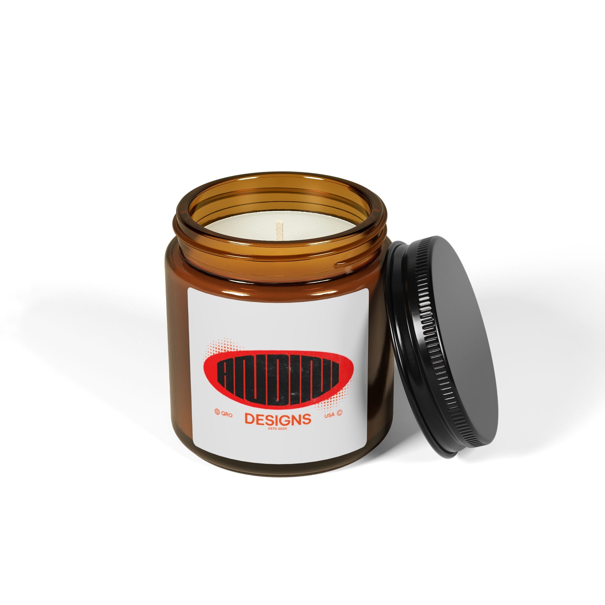 Scented Soy Candle (Multi-Size, Amber Jar)