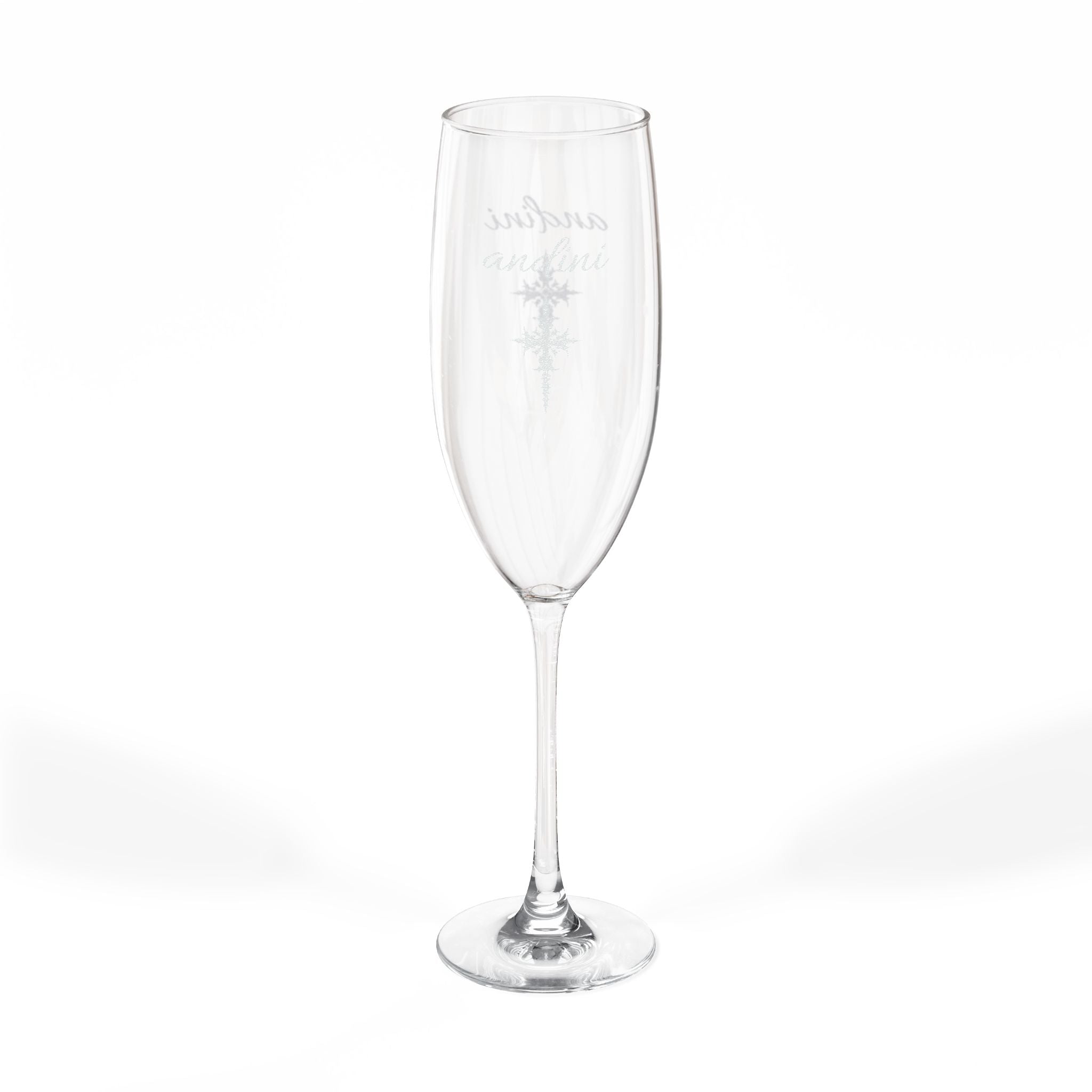 Luxury Gothic Champagne Glass 8oz Engraved
